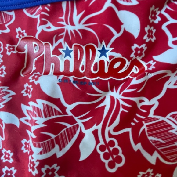 Authentic MLB Philadelphia Phillies Hawaiian Aloha Swimsuit Bikini Set - Picture 3 of 8